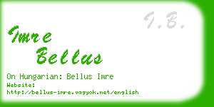 imre bellus business card